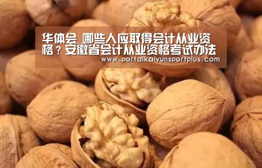 华体会_哪些人应取得会计从业资格?安徽省会计从业资格考试办法